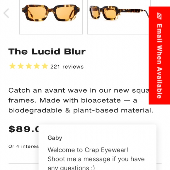 Crap Eyewear The Lucid Blur Jaguar Tortoise Bio Sunglasses - Picture 2 of 7